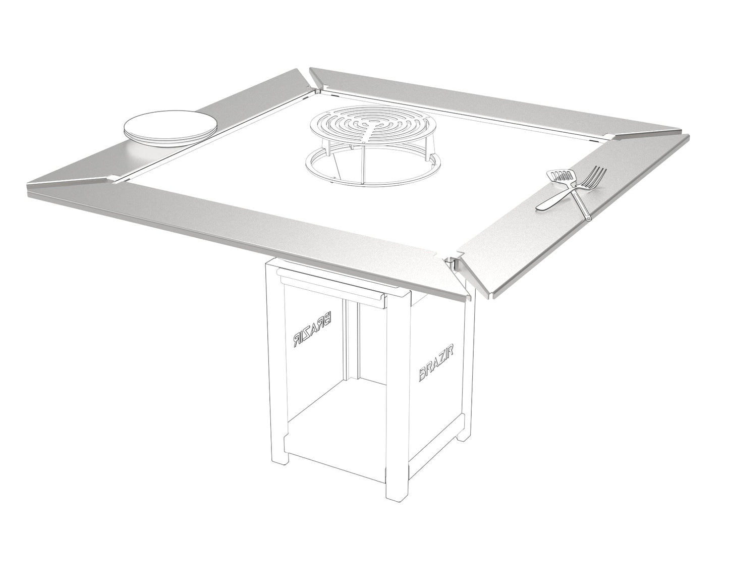 Tour De Brasero Carré (lot de 4)