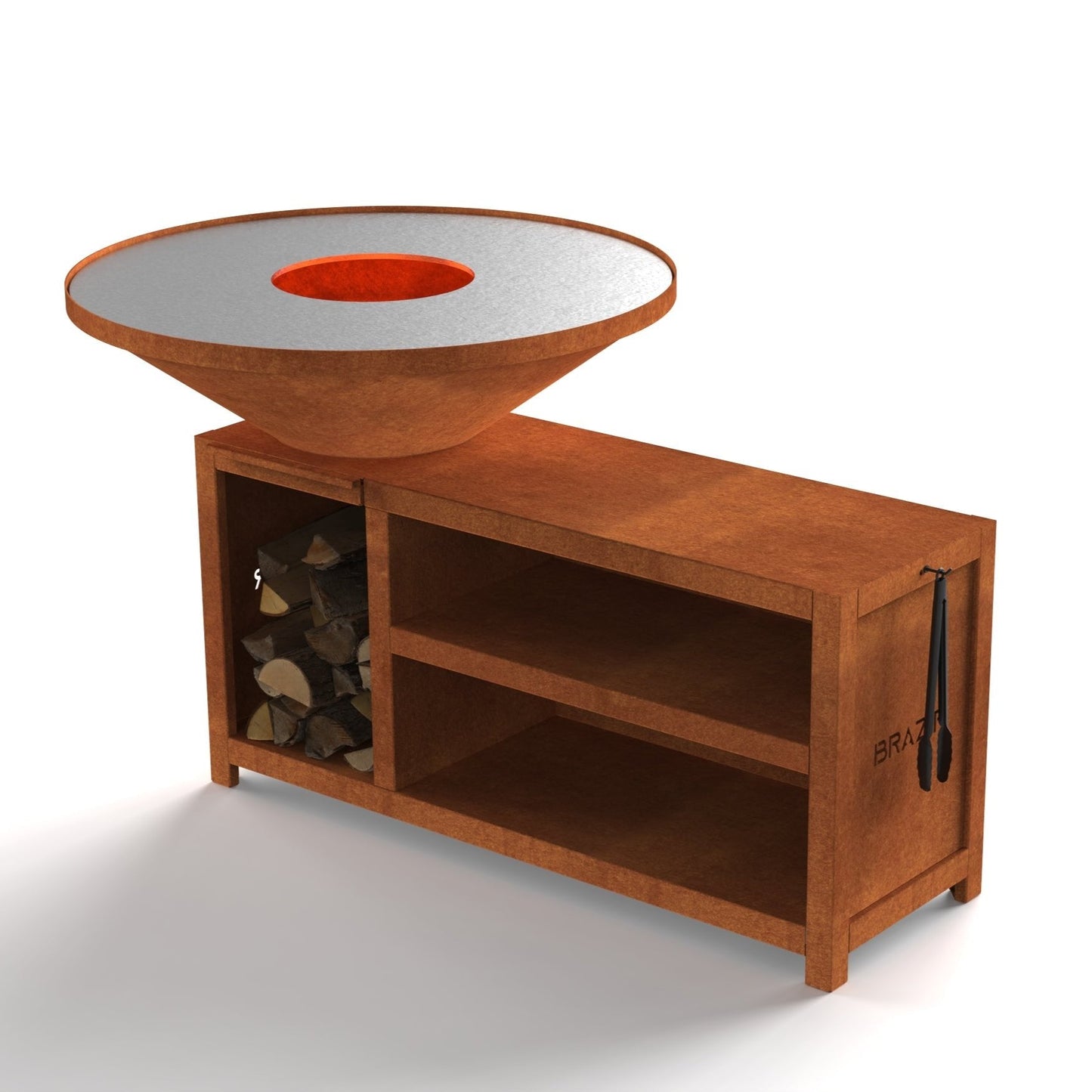 Brasero Brazir Max Rond 1040mm - Finition Rouille