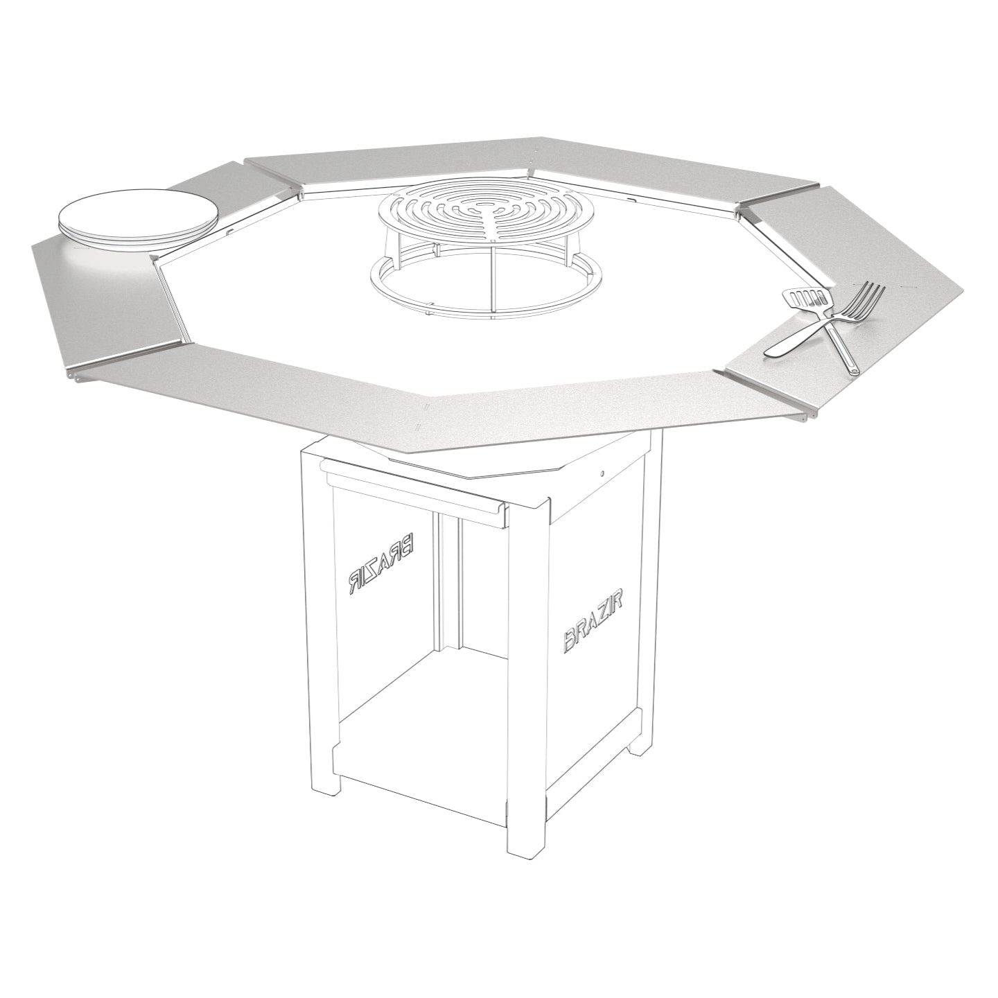 Tour De Brasero Octogone (lot de 4)