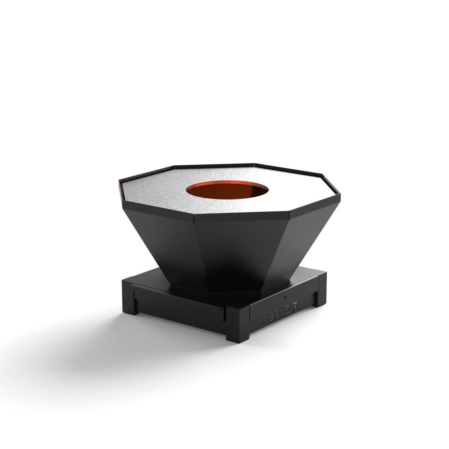 Brasero Brazir Mini Octogone 640mm - Finition Noir Thermolaquée
