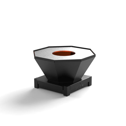 Brasero Brazir Mini Octogone 640mm - Finition Noir Thermolaquée