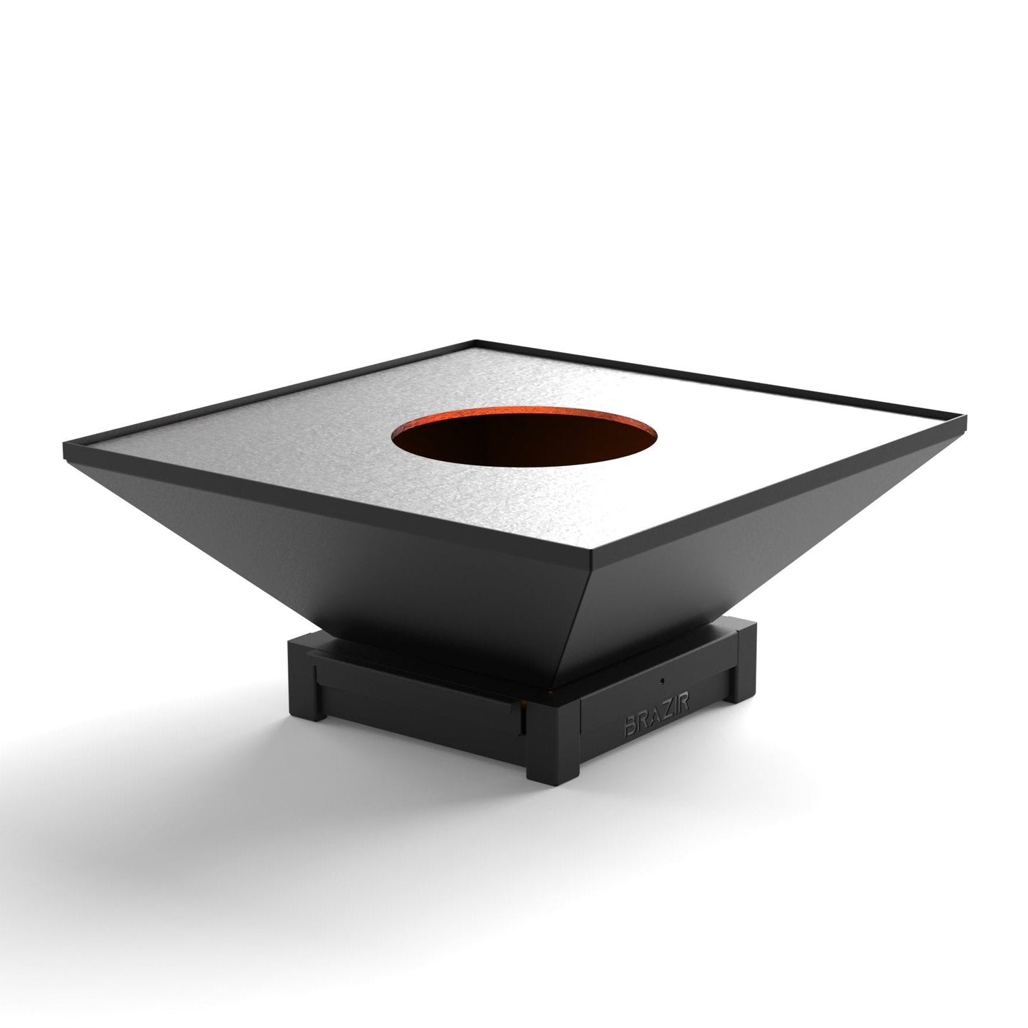Brasero Brazir Classique Carré 840 mm – Finition Noir Thermolaquée