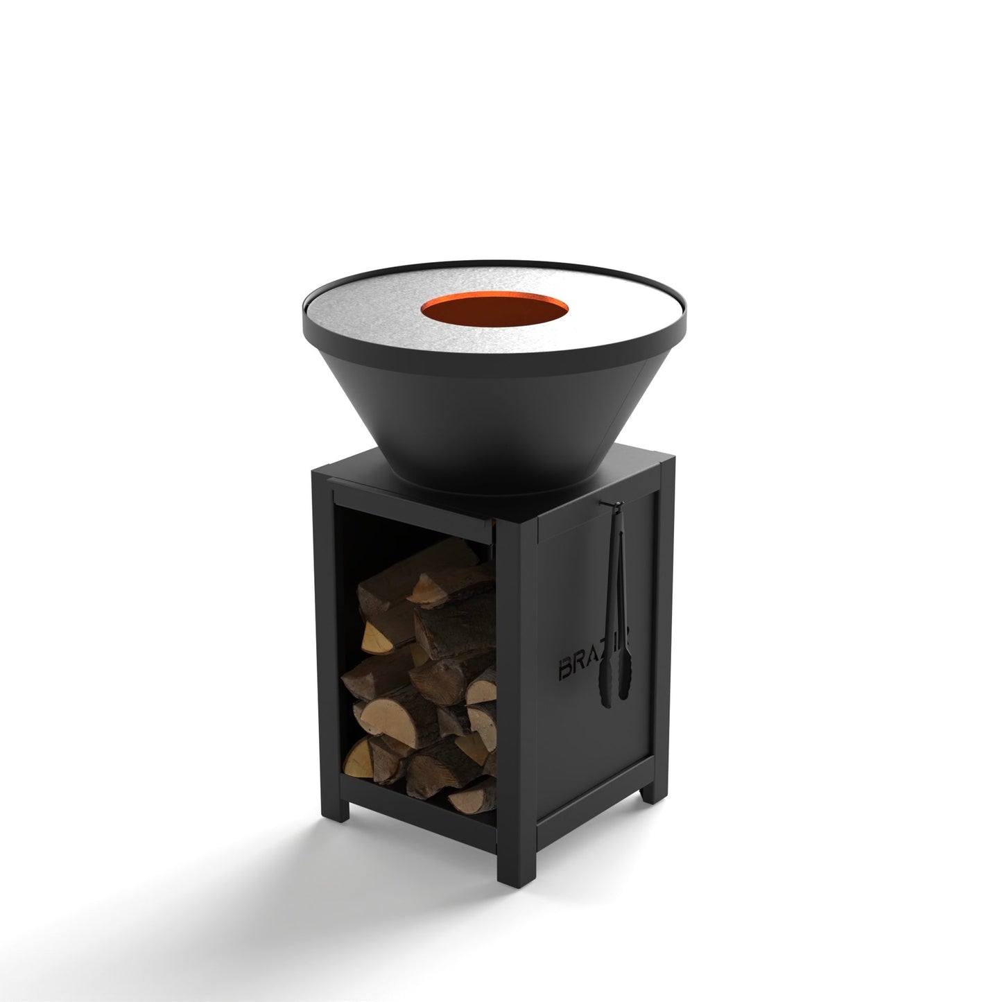 Brasero Brazir Mini Rond 640mm - Finition Noir Thermolaquée