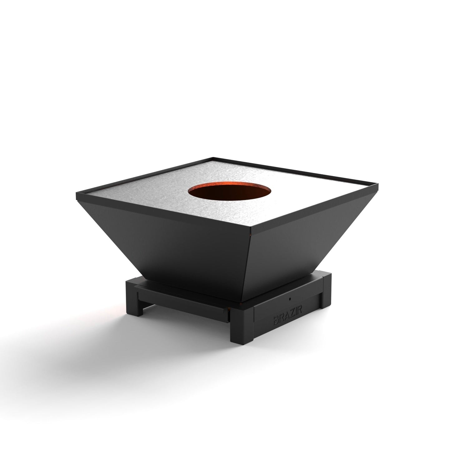 Brasero Brazir Mini Carré 640mm - Finition Noir Thermolaquée