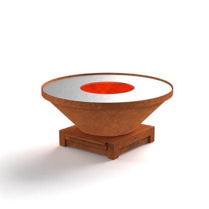 Brasero Brazir Classique Rond 840 mm - Finition Rouille