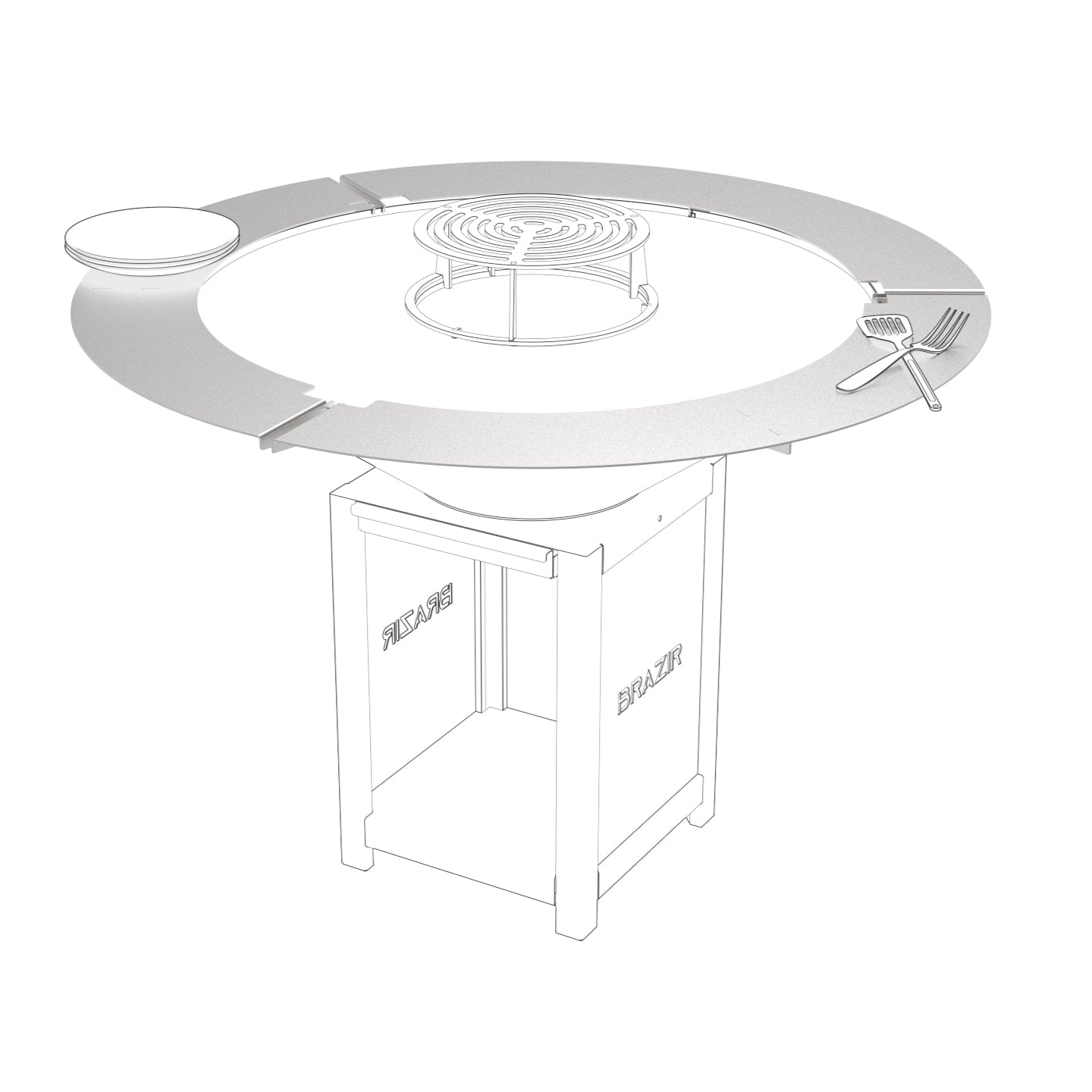 Tour De Brasero Rond (lot de 4)