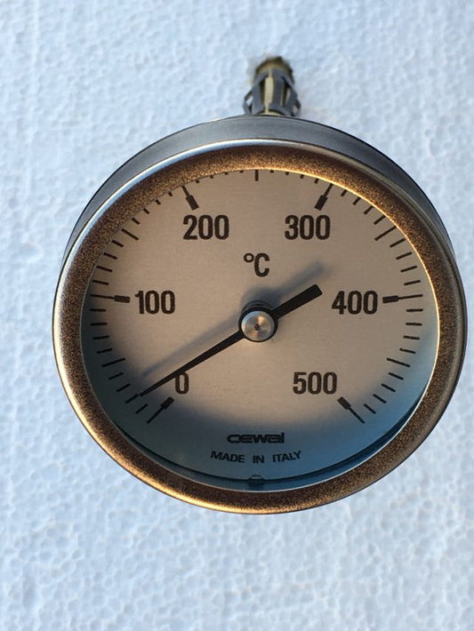 Thermomètre 500°C tige cuivre